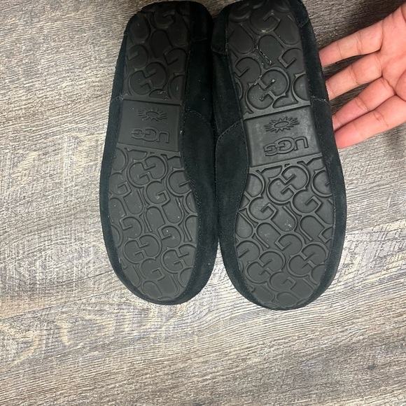UGG Black Slip-On Loafers with Suede Finish main image 9